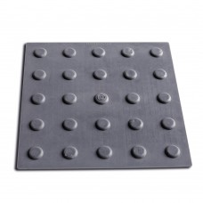 Тактилна плоча TPU за внимание и предупреждение 30х30 см – Сиво-графит