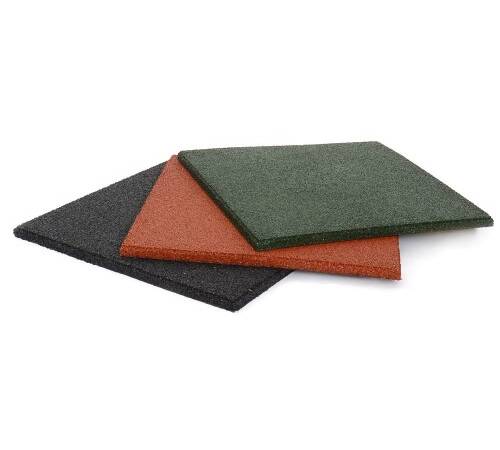 Shock-absorbing rubber flooring model "Tereno Eco", dimensions 500x500x20 mm.