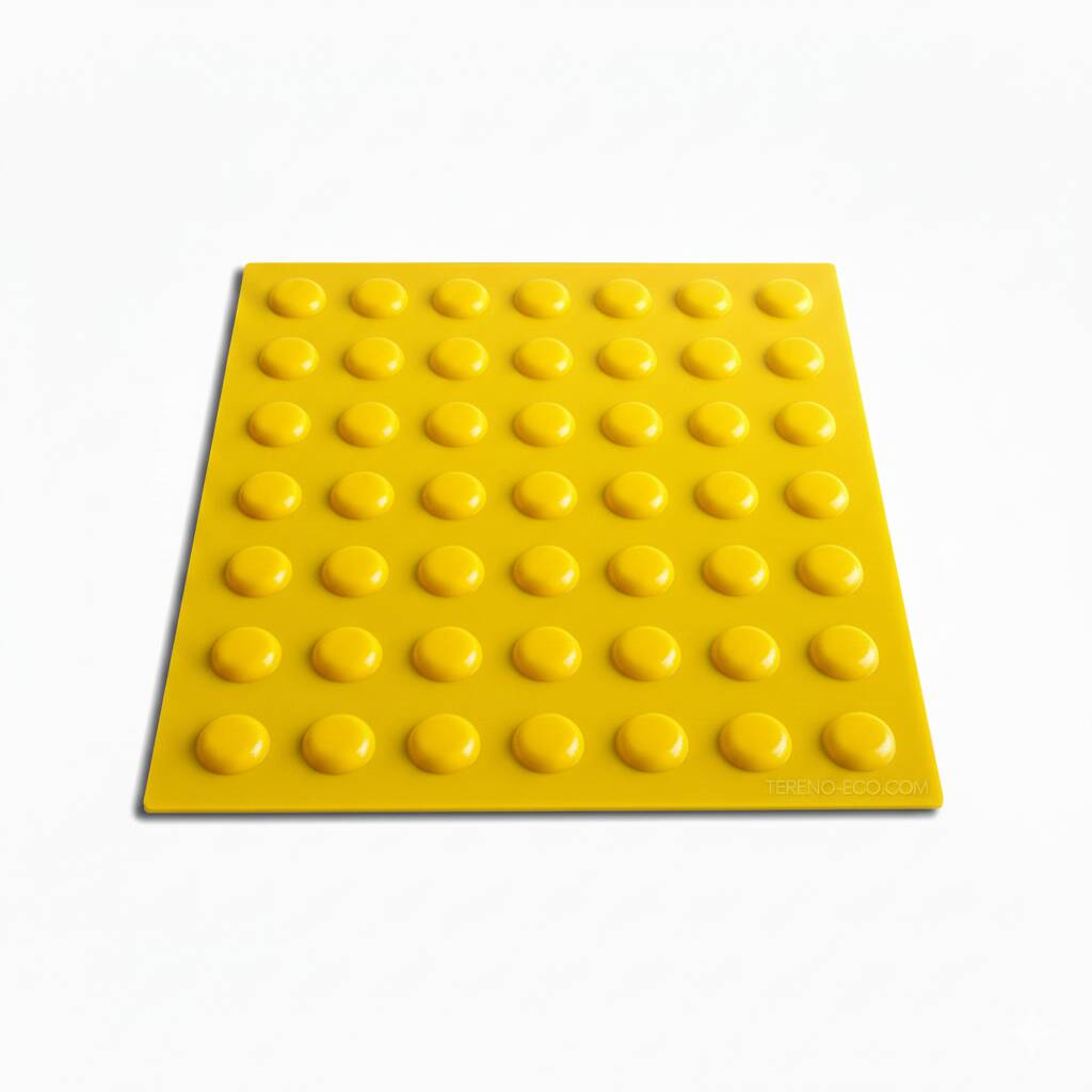 taktilna-plocha-preduprezhdenie-40x40-tpu тактилна плоча за внимание и предупреждение 40х40 TPU жълта