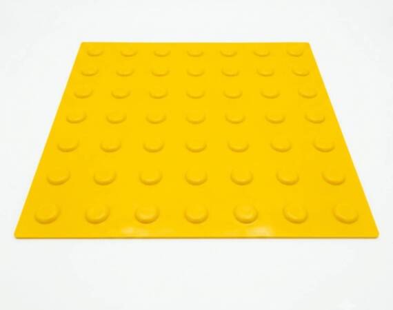 Covoare tactile de avertizare și atenționare 40x40 cm, TPU, galben