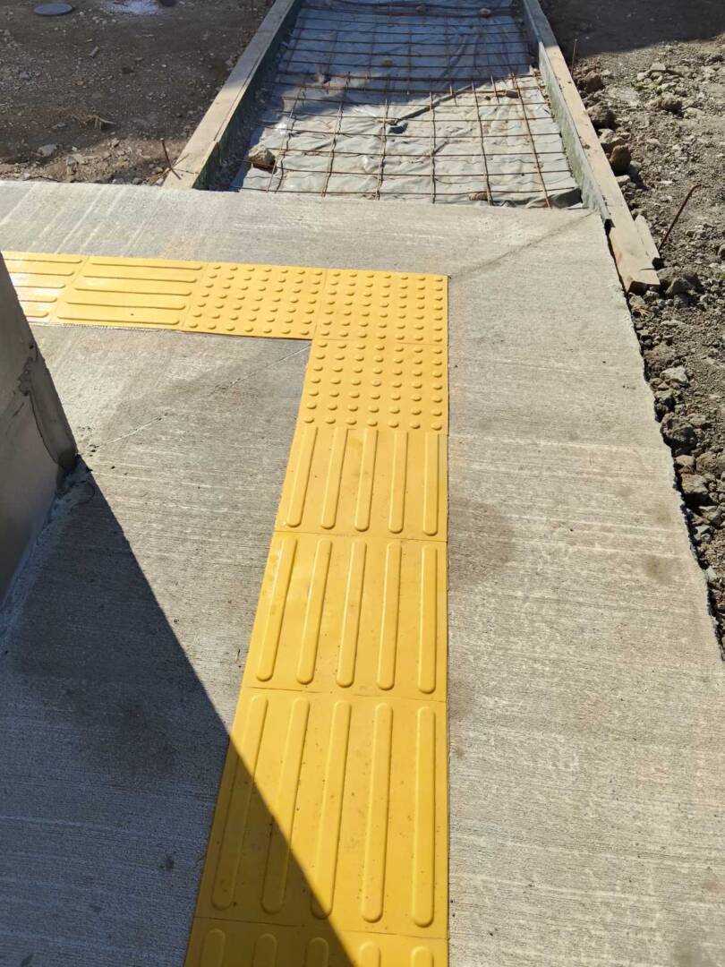 Tactile Warning Paving Tiles tactile warning paving tiles corner junction marking sidewalk hazard